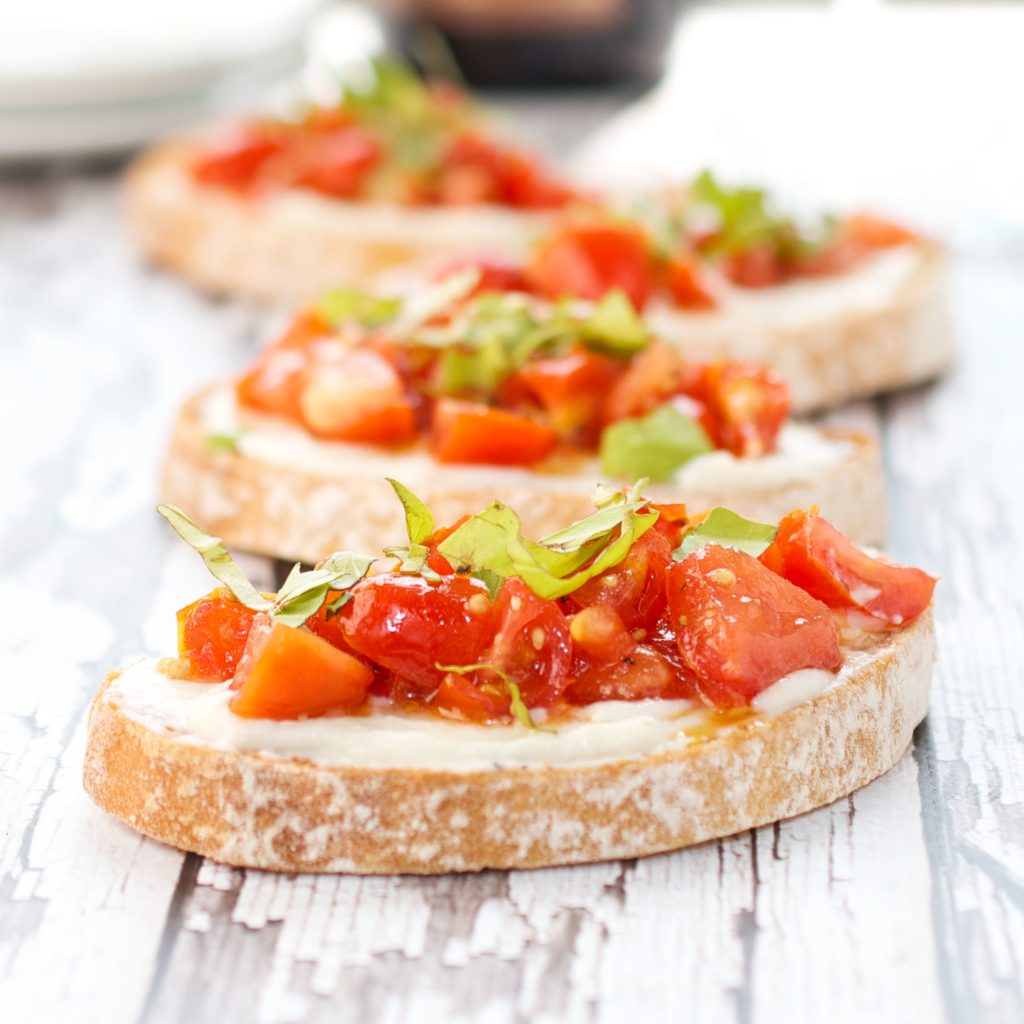 Tomato-Bruschetta-with-Ricotta-and-Basil