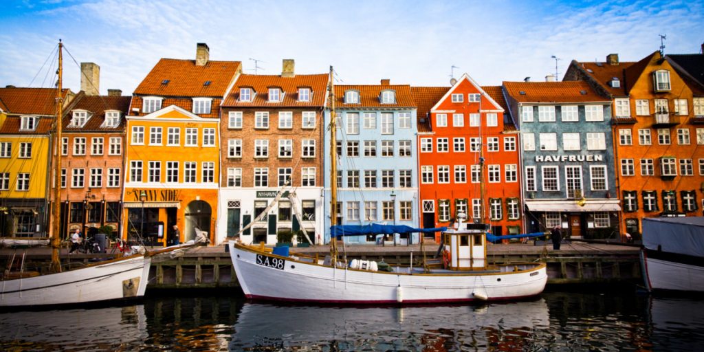 Nyhavn, colorful harbour of Copenhagen (Denmark)